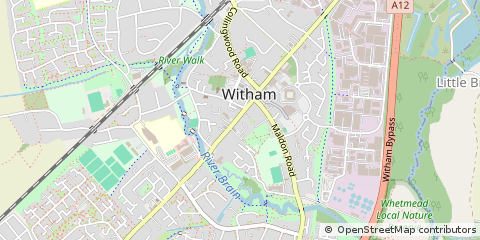 Map of Witham, Essex
