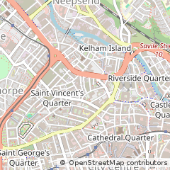 Map of Sheffield, South Yorkshire