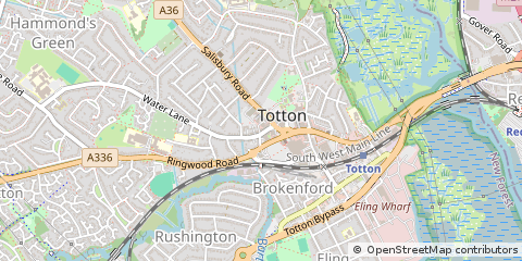 Map of Southampton, Hampshire