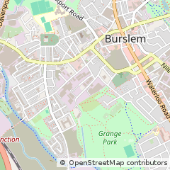 Map of Stoke on Trent, Staffordshire