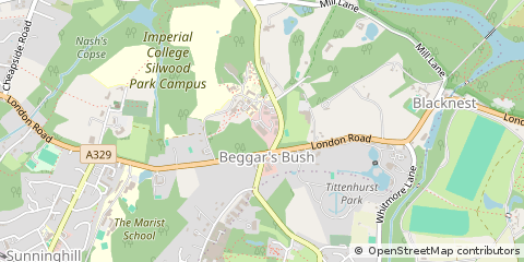 Map of Ascot, Berkshire