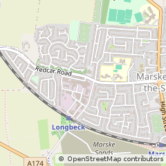 Map of Redcar, Cleveland
