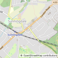 Map of Sunningdale, Ascot, Surrey