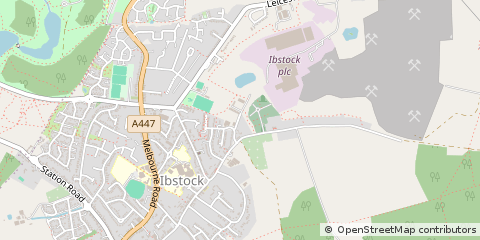Map of Ibstock, Leicestershire