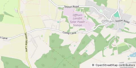 Map of West Malling, Kent
