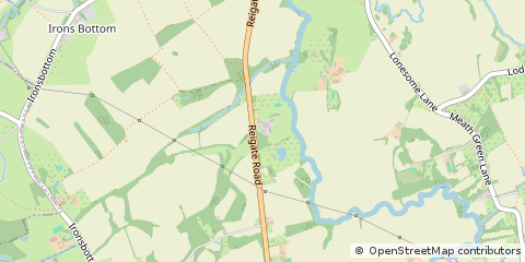 Map of Reigate, Surrey