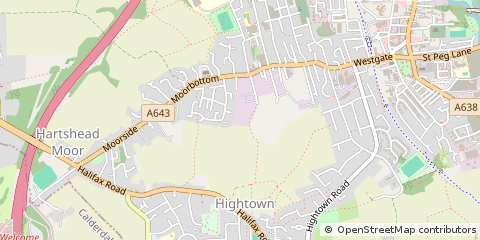Map of Cleckheaton, West Yorkshire