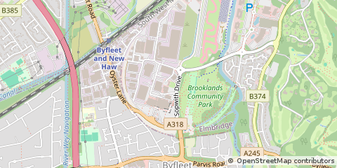 Map of Weybridge, Surrey