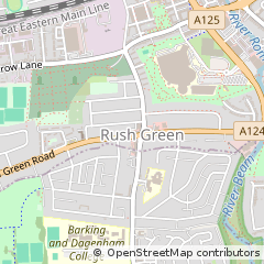 Map of Rush Green, Essex
