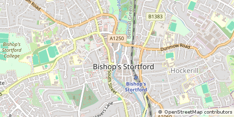 Map of Bishop's Stortford, Hertfordshire