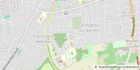 Map of Carshalton, Surrey