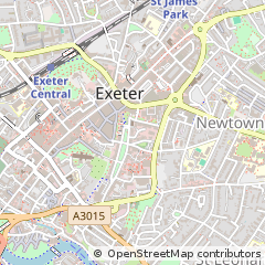 Map of Exeter, Devon