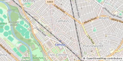 Map of Cardiff