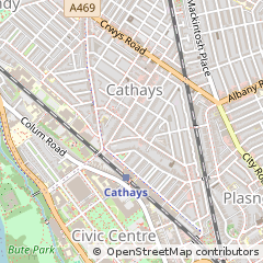 Map of Cardiff