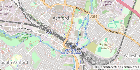 Map of Ashford, Kent