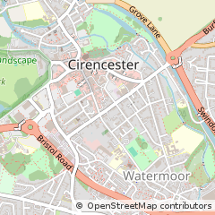 Map of Cirencester, Gloucestershire