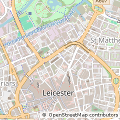 Map of Leicester, Leicestershire
