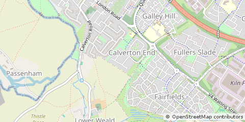 Map of Milton Keynes, Buckinghamshire