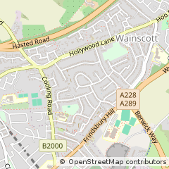Map of Rochester, Kent