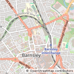 Map of Barnsley, South Yorkshire