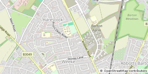 Map of Winchester, Hampshire