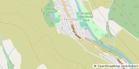 Map of Ferndale, RCT