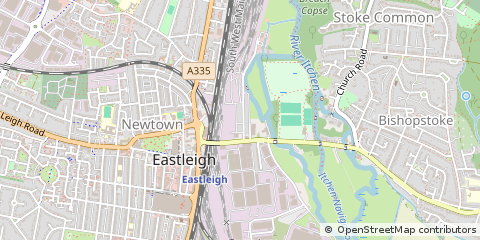 Map of Eastleigh, Hampshire