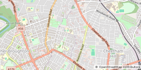Map of Salford, Greater Manchester