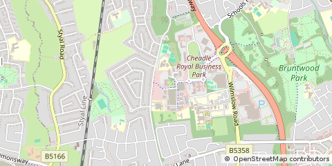 Map of Cheadle, Cheshire