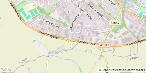 Map of Haverhill, Suffolk