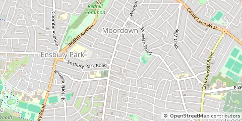 Map of Bournemouth, Dorset