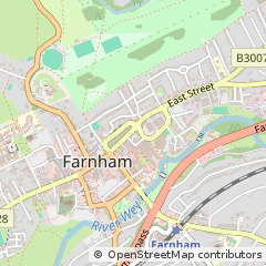 Map of Farnham, Surrey