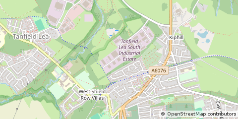 Map of Tanfield LEA, County Durham
