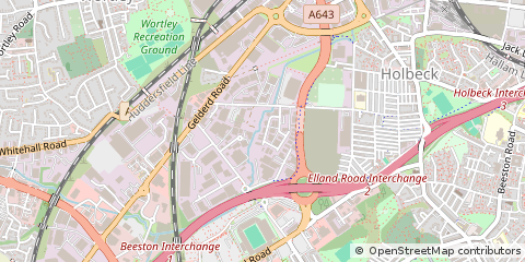 Map of Leeds, West Yorkshire