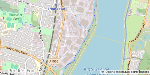 Map of Enfield, Middlesex