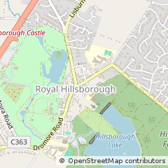Map of Hillsborough, Down