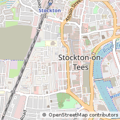 Map of Stockton on Tees, Tees Valley
