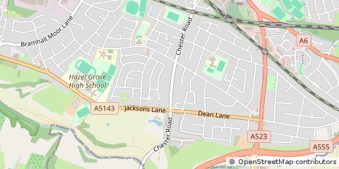 Map of Stockport, Cheshire