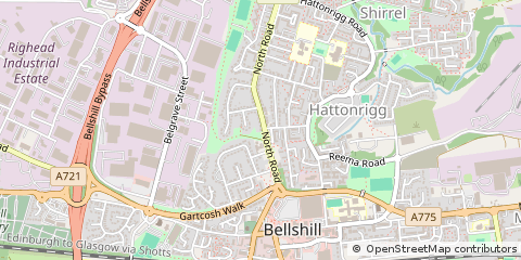 Map of Bellshill, North Lanarkshire