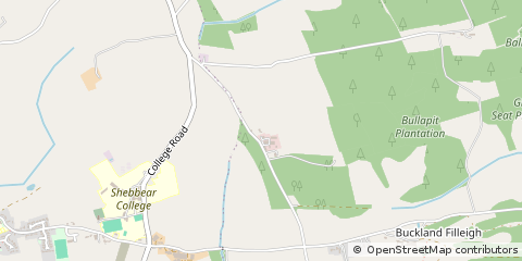 Map of Beaworthy, Devon