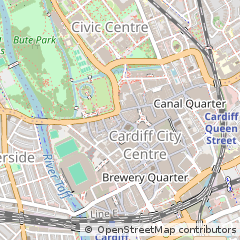 Map of Cardiff