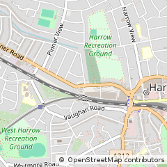 Map of Harrow, Middlesex