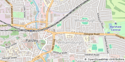 Map of Paisley, Renfrewshire