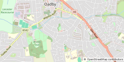 Map of Leicester, Leicestershire