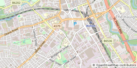 Map of Bolton, Lancs