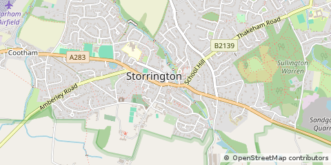 Map of Storrington, West Sussex