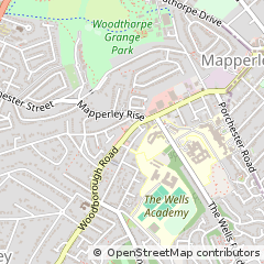Map of Nottingham, Nottinghamshire