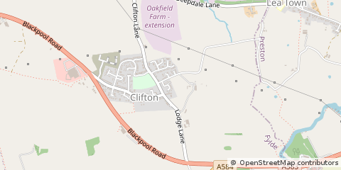Map of Preston, Lancashire