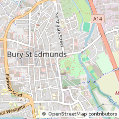 Map of Bury ST. Edmunds, Suffolk