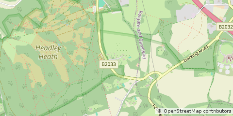 Map of Headley, Surrey